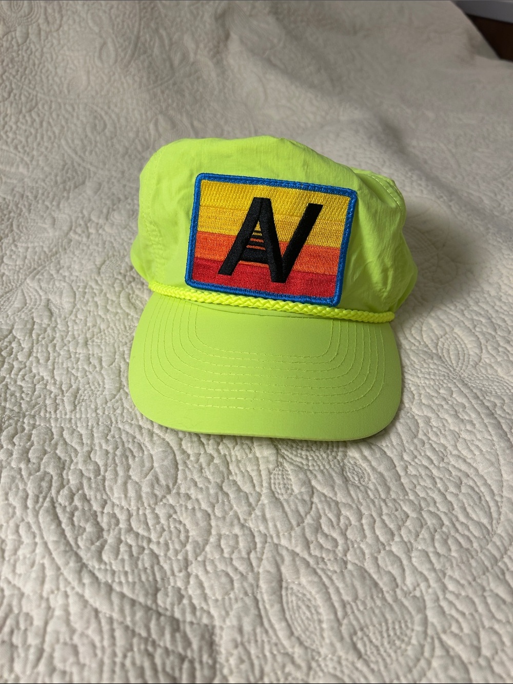Aviator Nation Neon Yellow Patch Trucker Hat